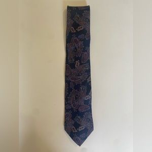 Egon Von Furstenberg Blue Paisley Tie